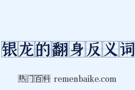 银龙的翻身反义词是什么意思的图片